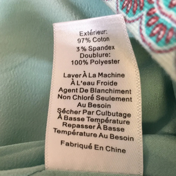 Talbots Pencil Skirt Womens 6 Blue Pink Medallion Paisley Print - Picture 10 of 12